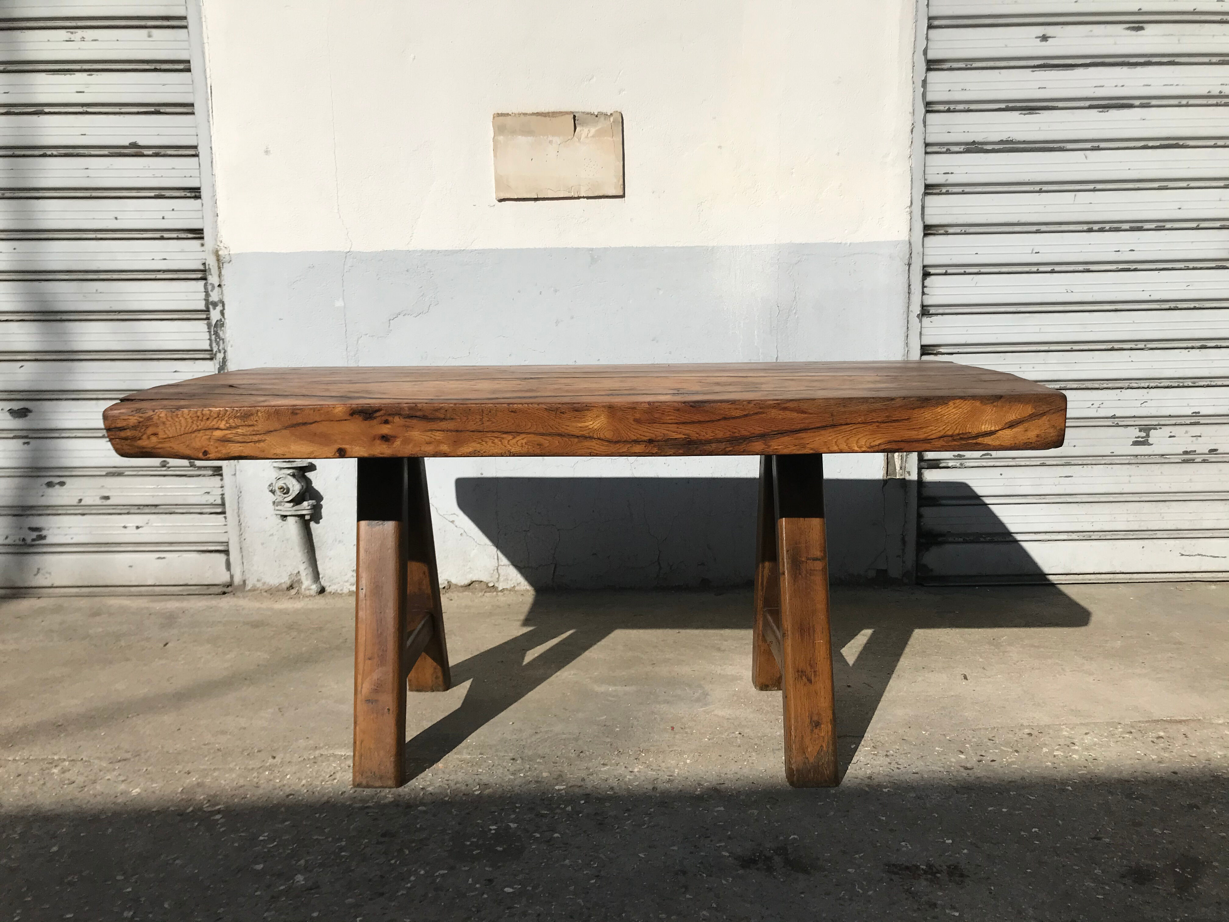Solid oak farm table