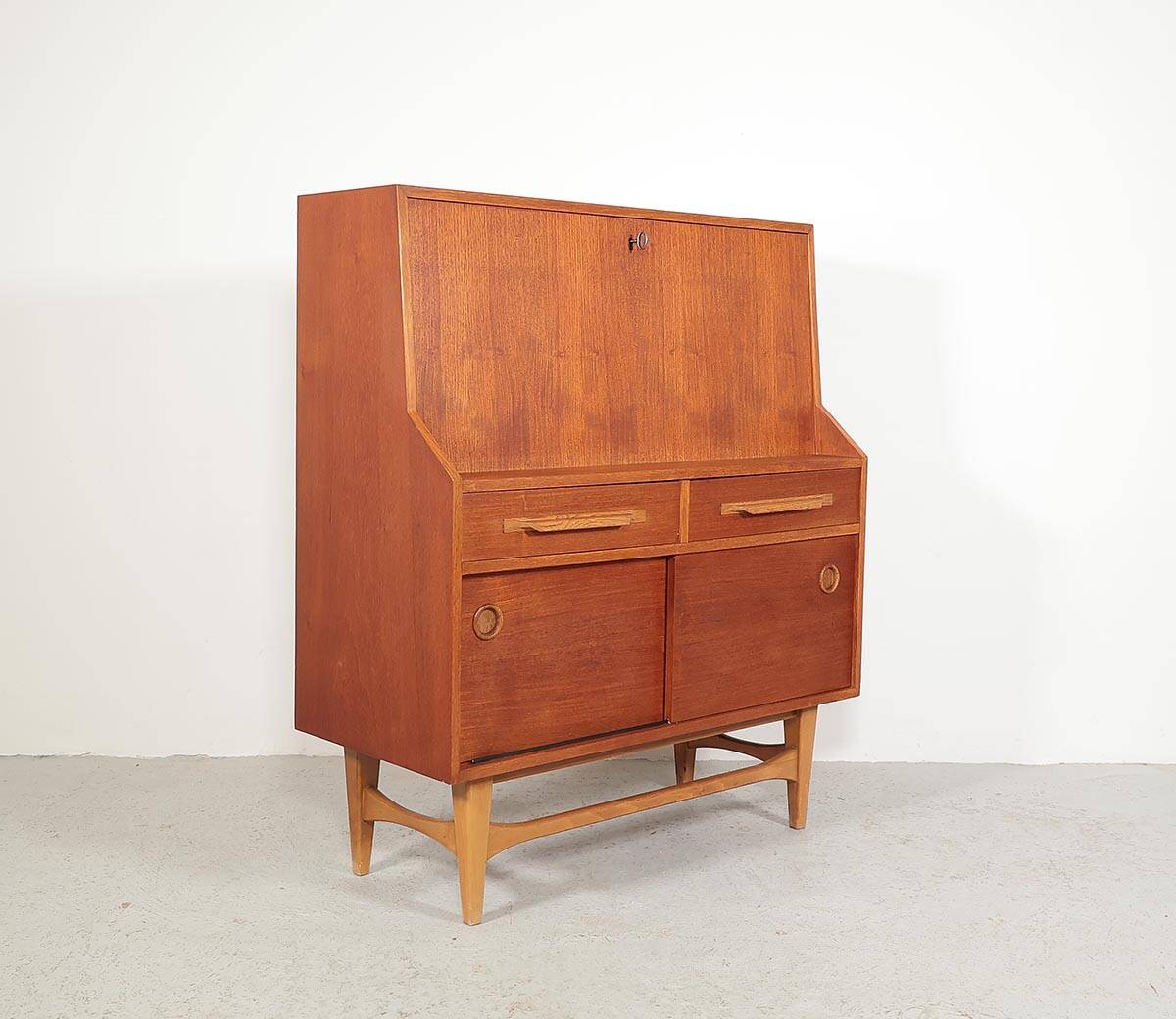 Vintage teak secretary from the 60s