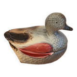 Antique earthenware terrine in the shape of a duck.
