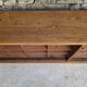 Oak workshop furniture with sliding doors.