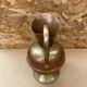 Antique villedieu copper pitcher & vintage brass handle