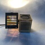 Old spot lamp, square, golden, to table, Aric cubes 70s