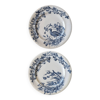 Pair of plates J.S. and Co. Terre de Fer "Hunt"