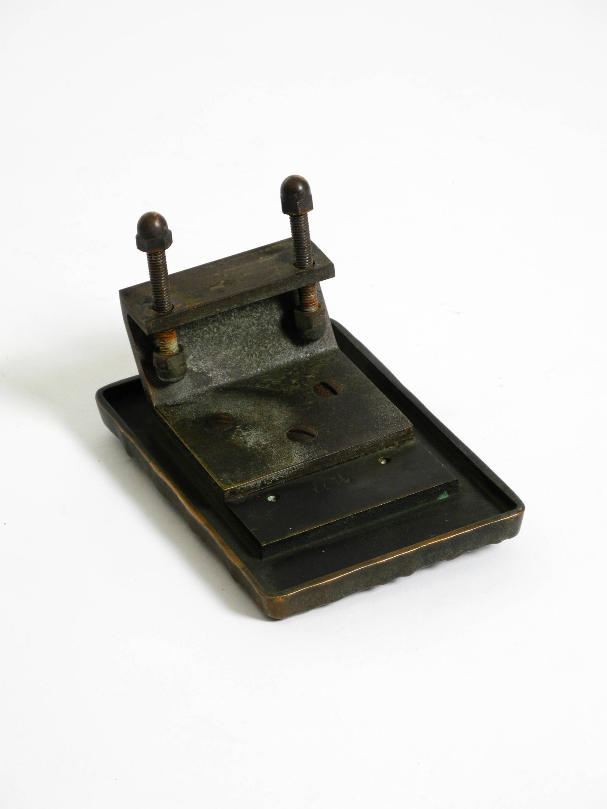 Massive, heavy 1970s Brutalist bronze push handle by Alpan Germany
