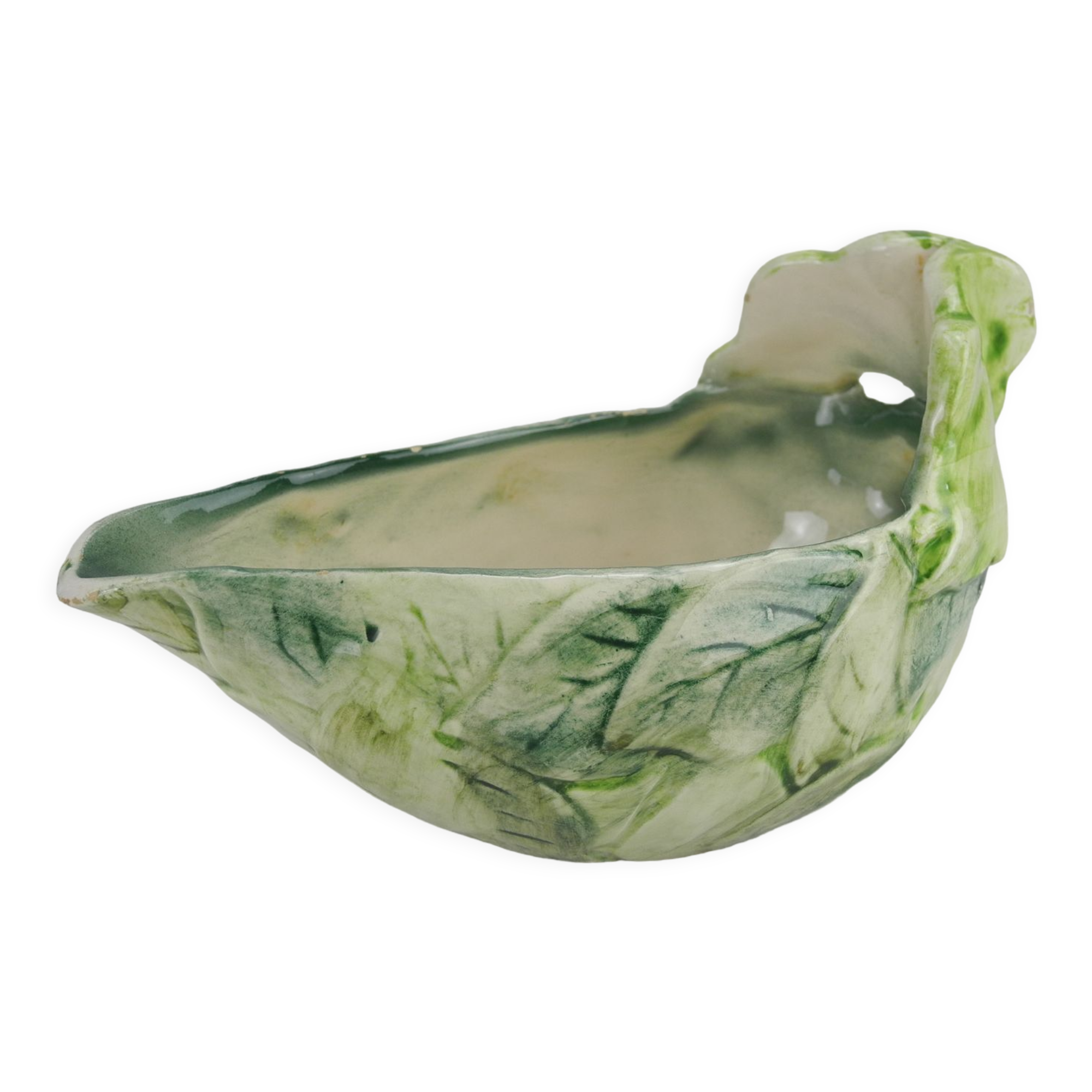 Vintage Gravy Boat Italy Barbotine Sauce Boat