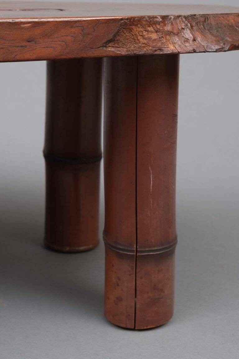 Japanese Showa Period Bamboo and Elm wood Coffee Table, 1960s