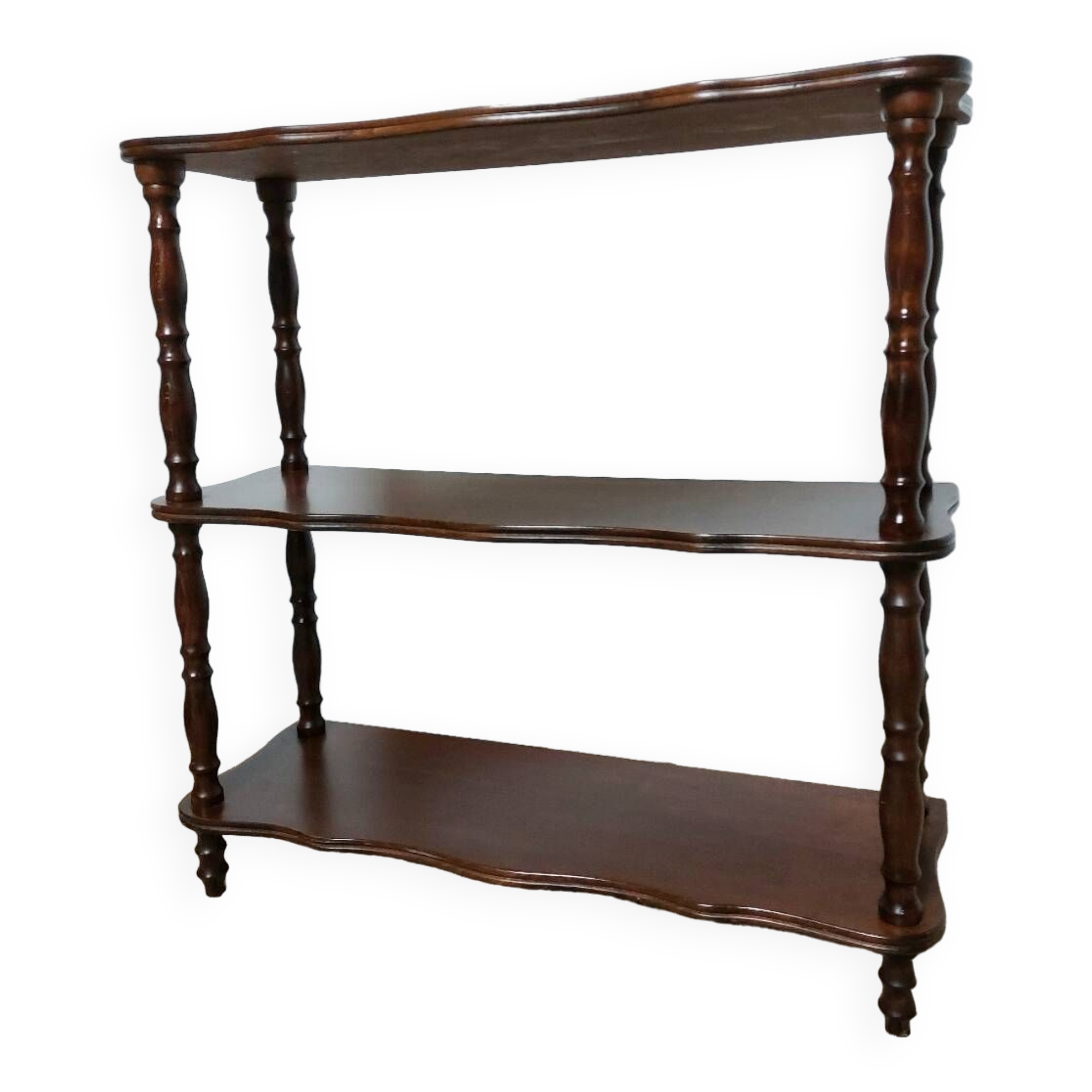 Étagère bois bobines vintage