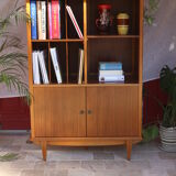Vintage oak chest of drawers with vinyl storage, Year 1960. Ref Willy