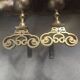 Paire de chenets en bronze et acier XIX Hollande