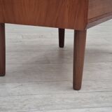 Commode danoise des années 1960, état d'origine, miroir pliable, bois de teck massif.