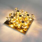 Stunning 1970's Brass Flush Mount Light by Christoph Palme