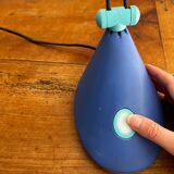 Blue memphis style table lamp