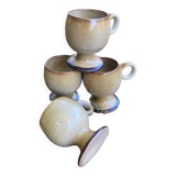 Tasse en grès vintage ronde