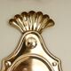 Large Swedish brass wall sconces in mid-century baroque style.