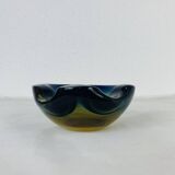 Sommerso Murano glass empty pocket ashtray