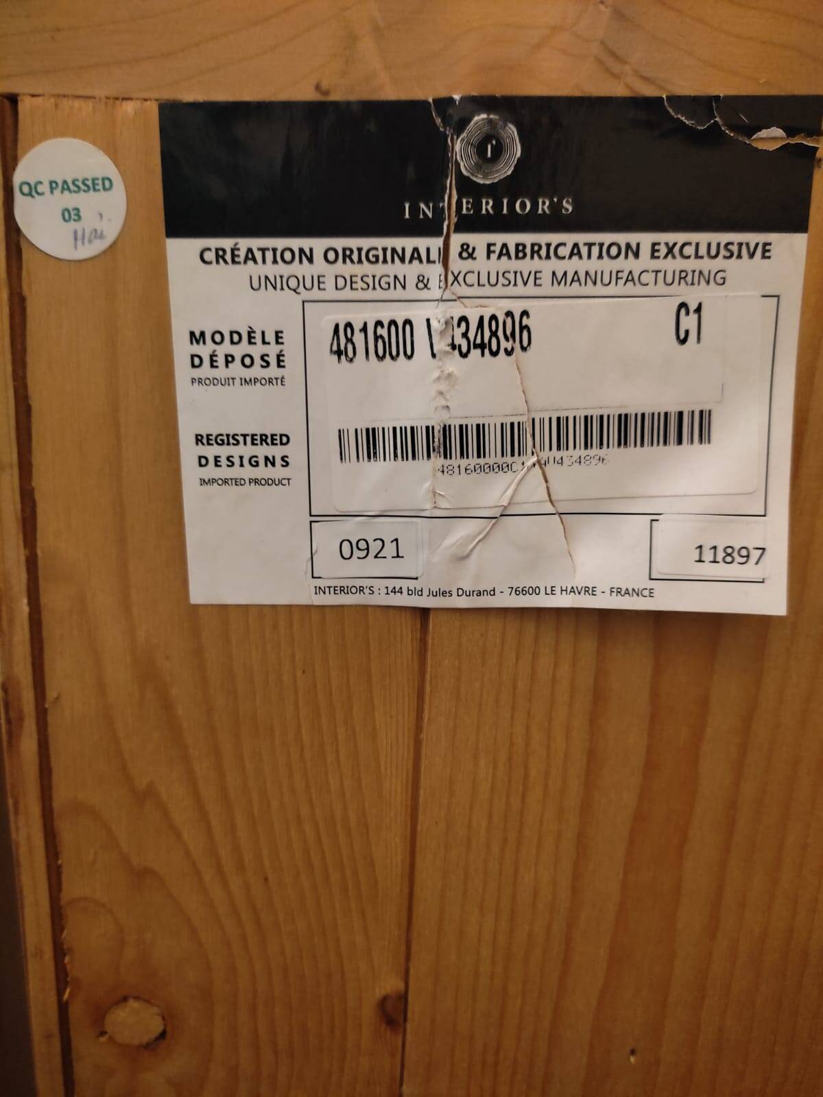 Solid wood bedside tables