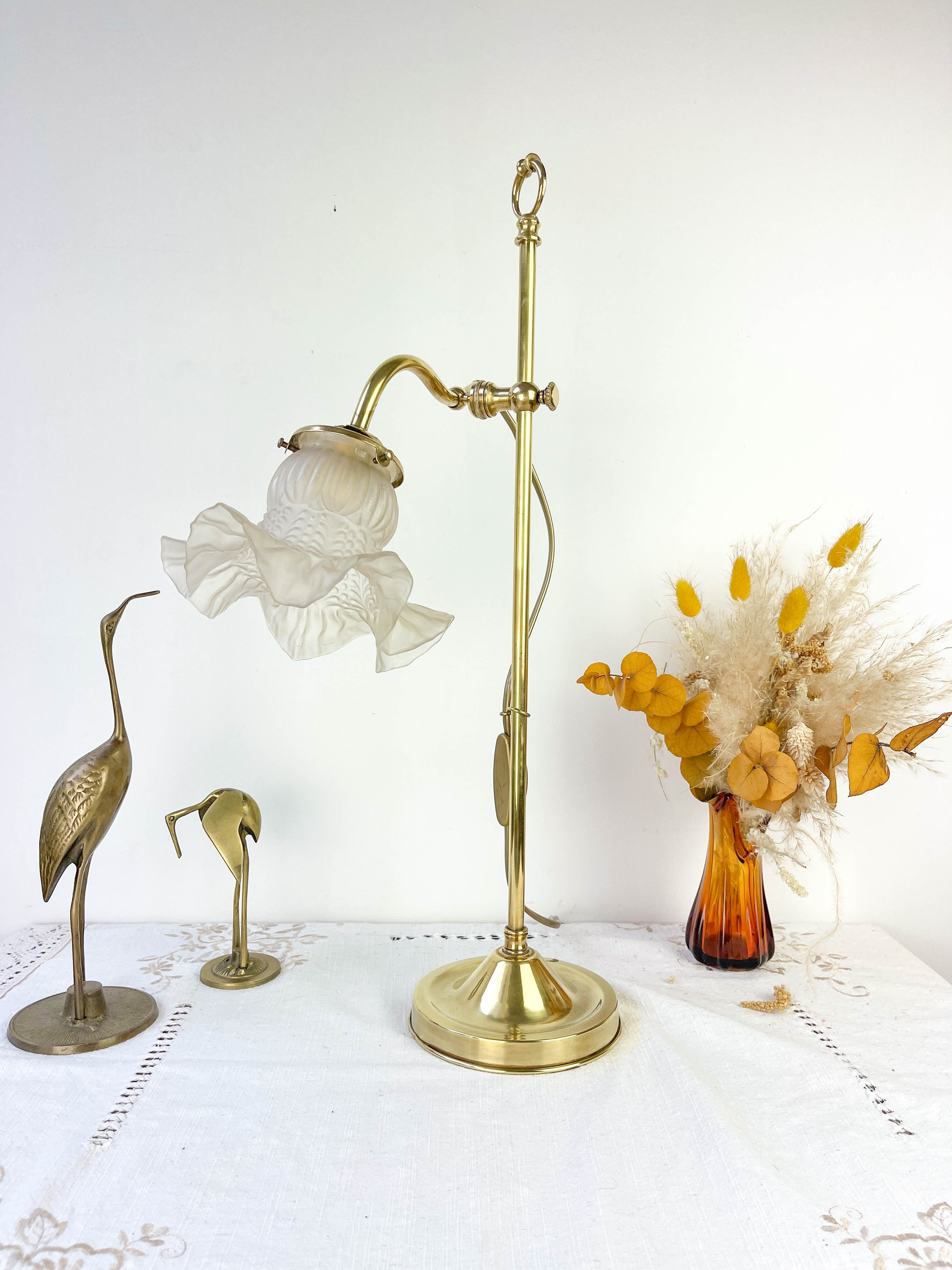 Articulated desk lamp Swan neck Art Deco Year 20 30