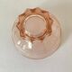 6 coupelles en verre moulé rose vintage