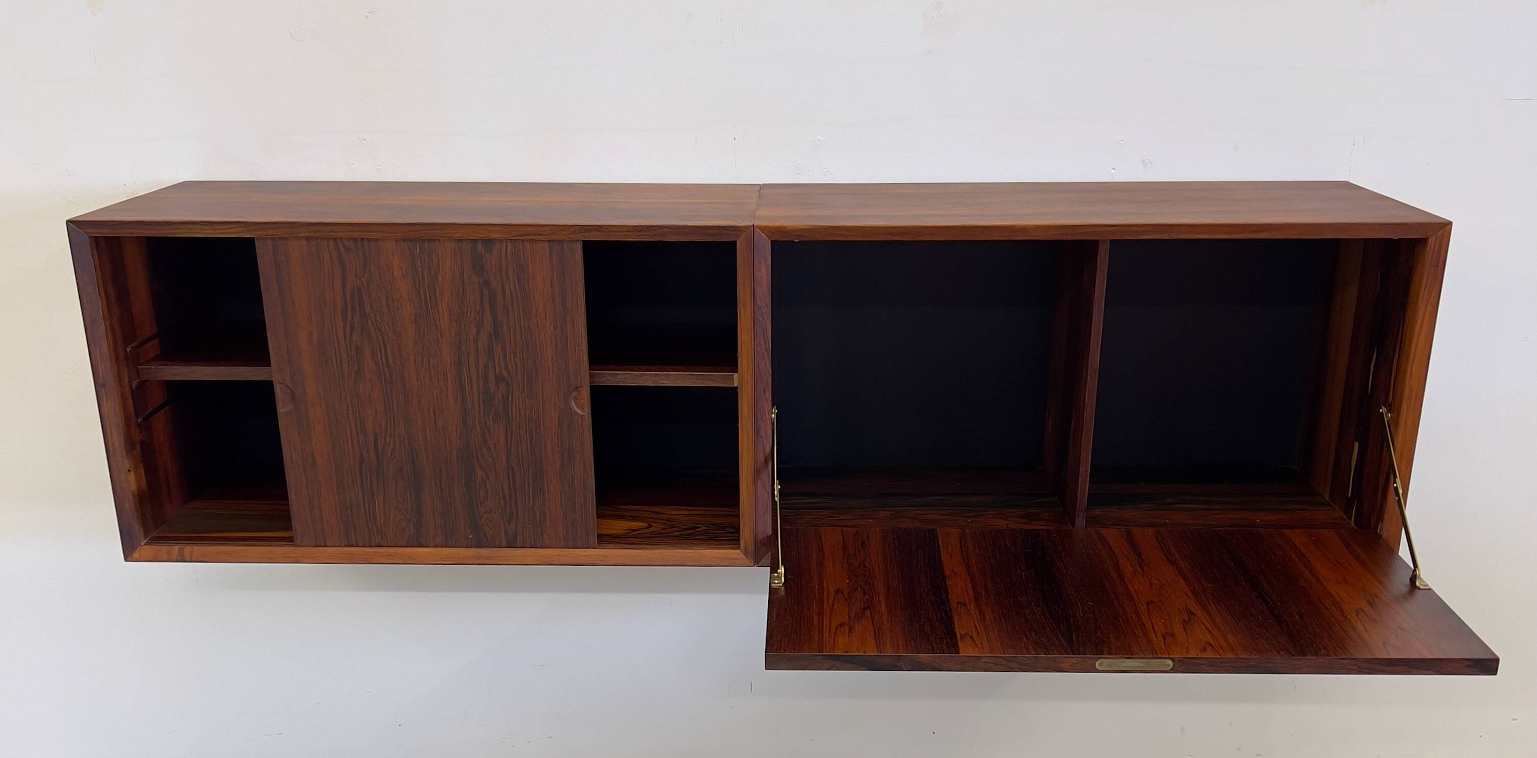 Poul Cadovius Royal System Rosewood Wall Mounted Sideboard 5