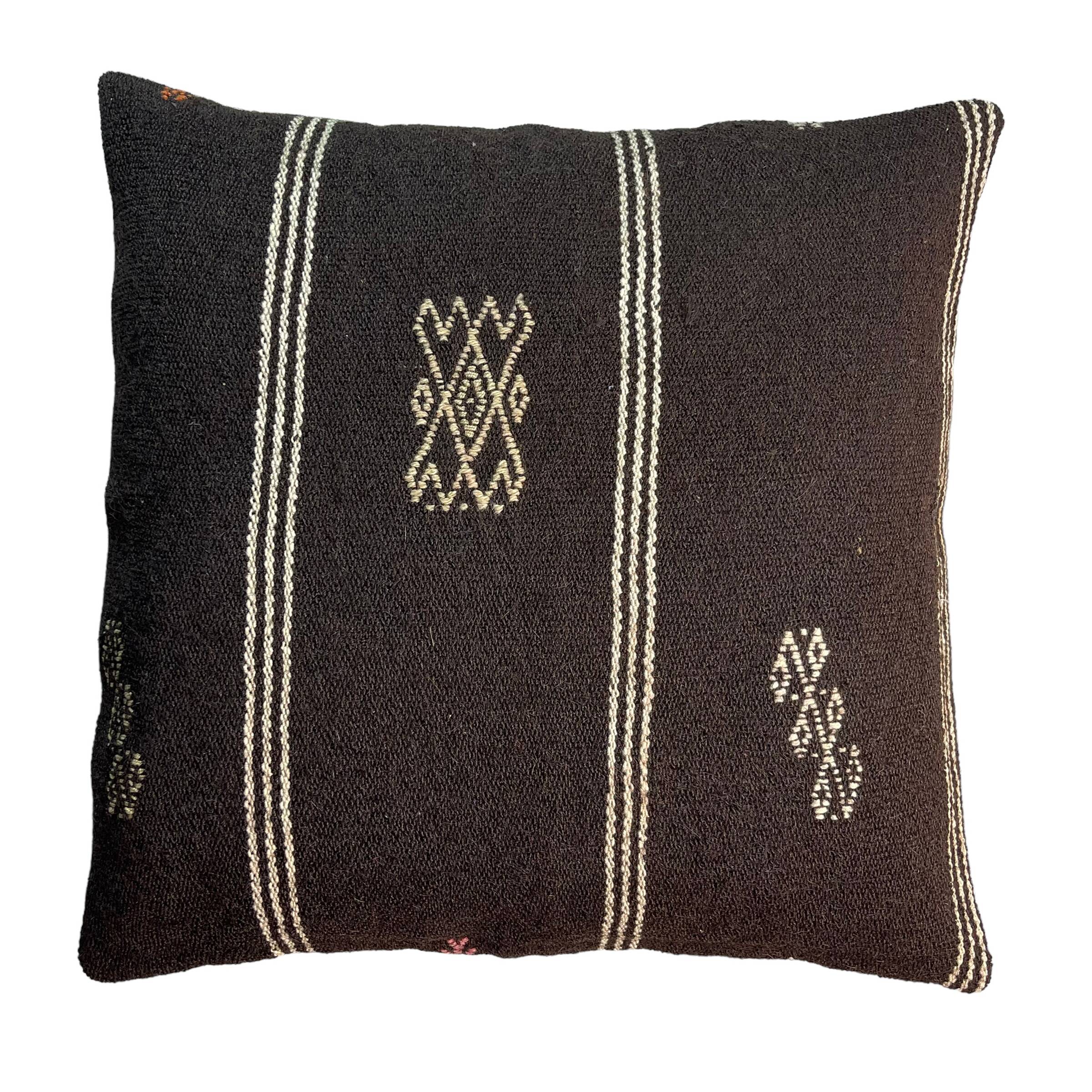 Vintage turkish kilim cushion cover , 55 x 55 cm