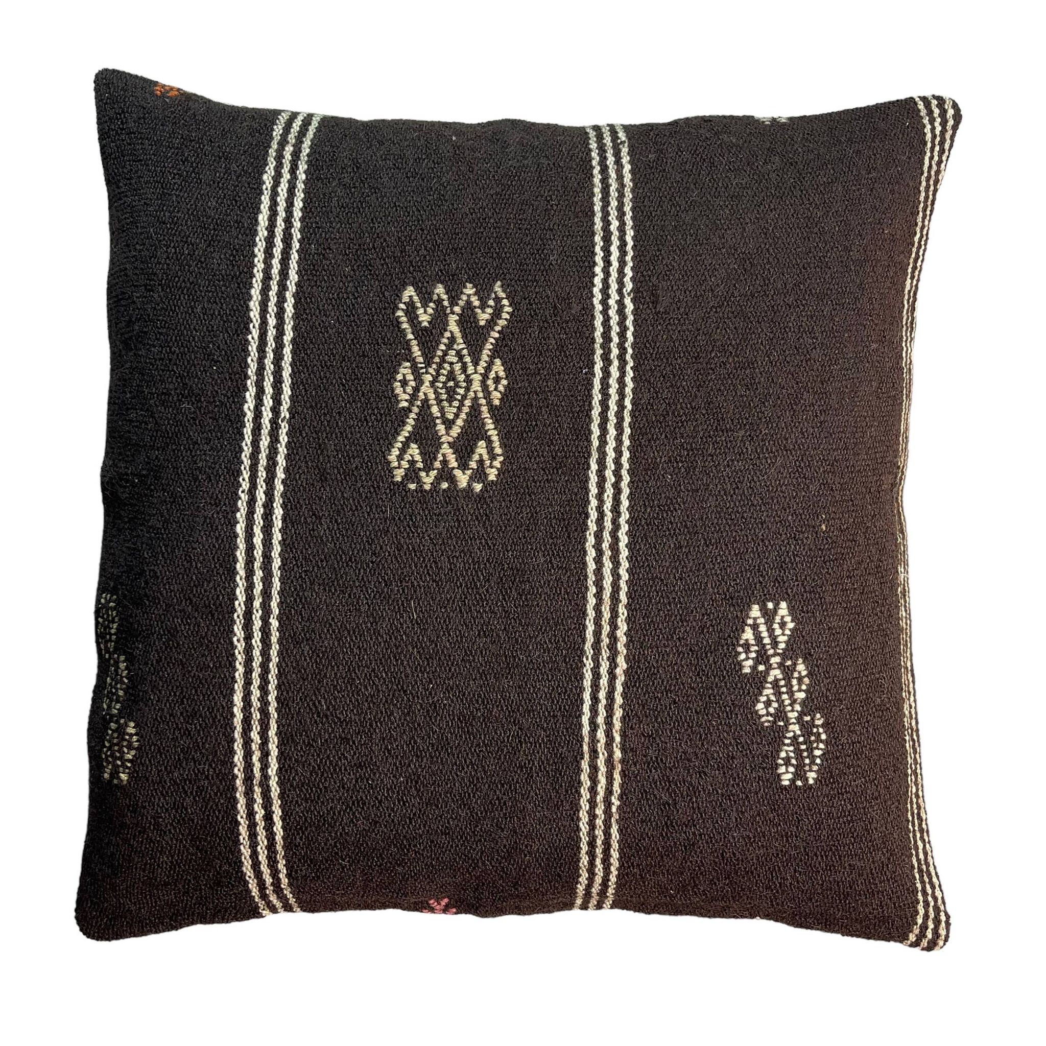 Vintage turkish kilim cushion cover , 55 x 55 cm