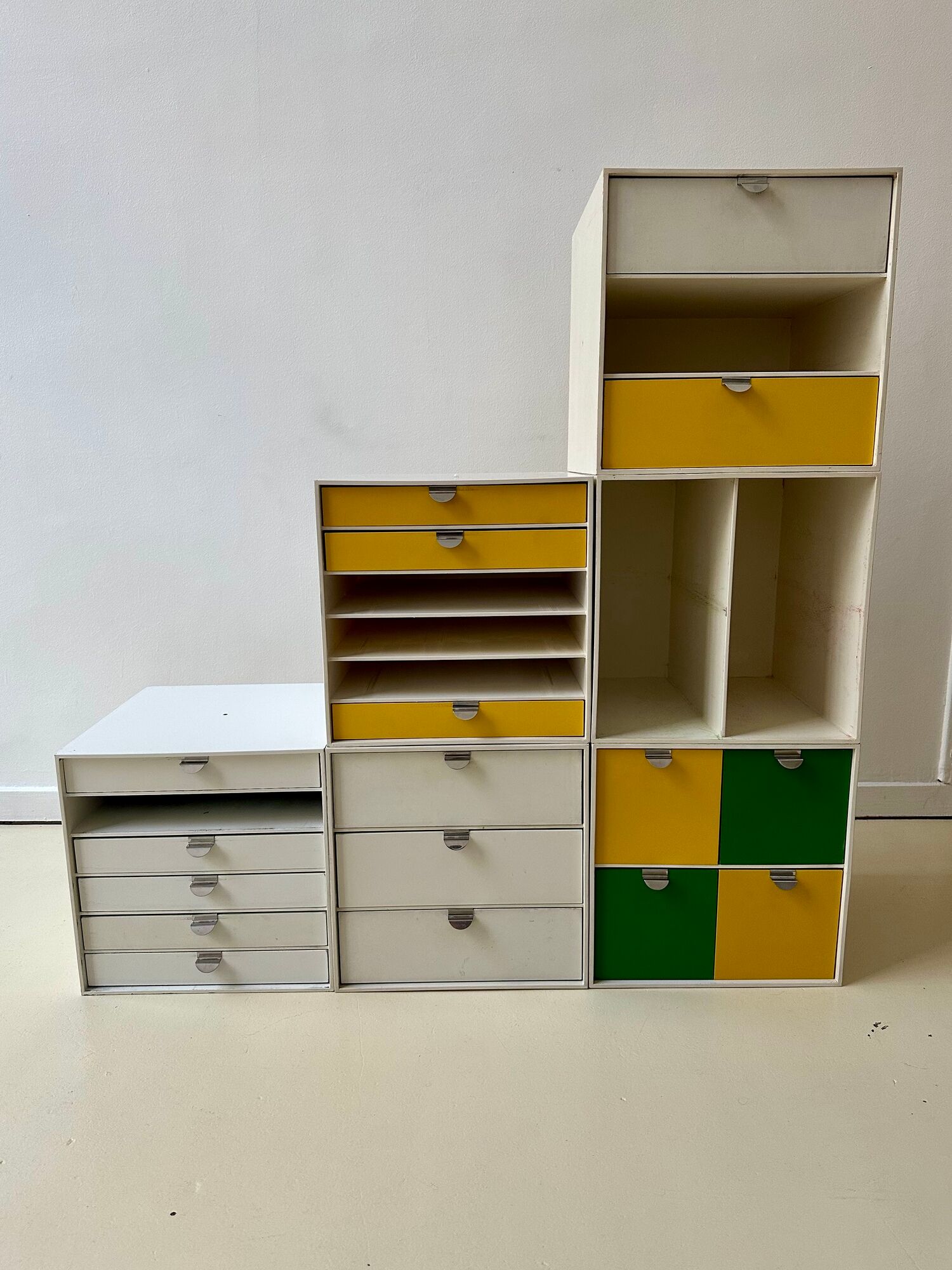 Set of 6 storage cubes Palaset design by Ristomatti Ratia, Treston edition, 1972