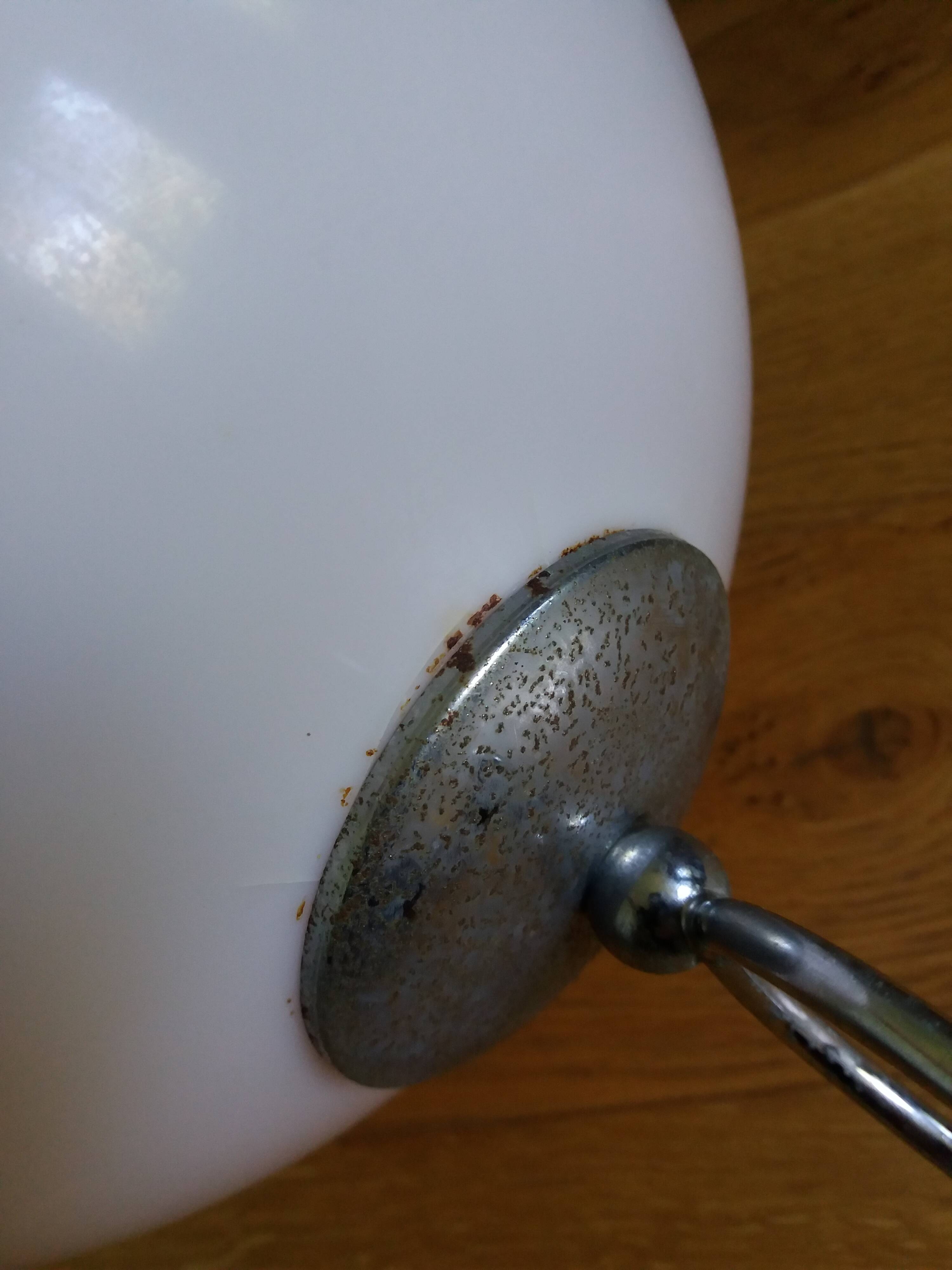 Orange space age ball sphere suspension 70s