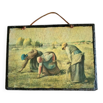Painting reproduction “Les Glaneuses” on slate
