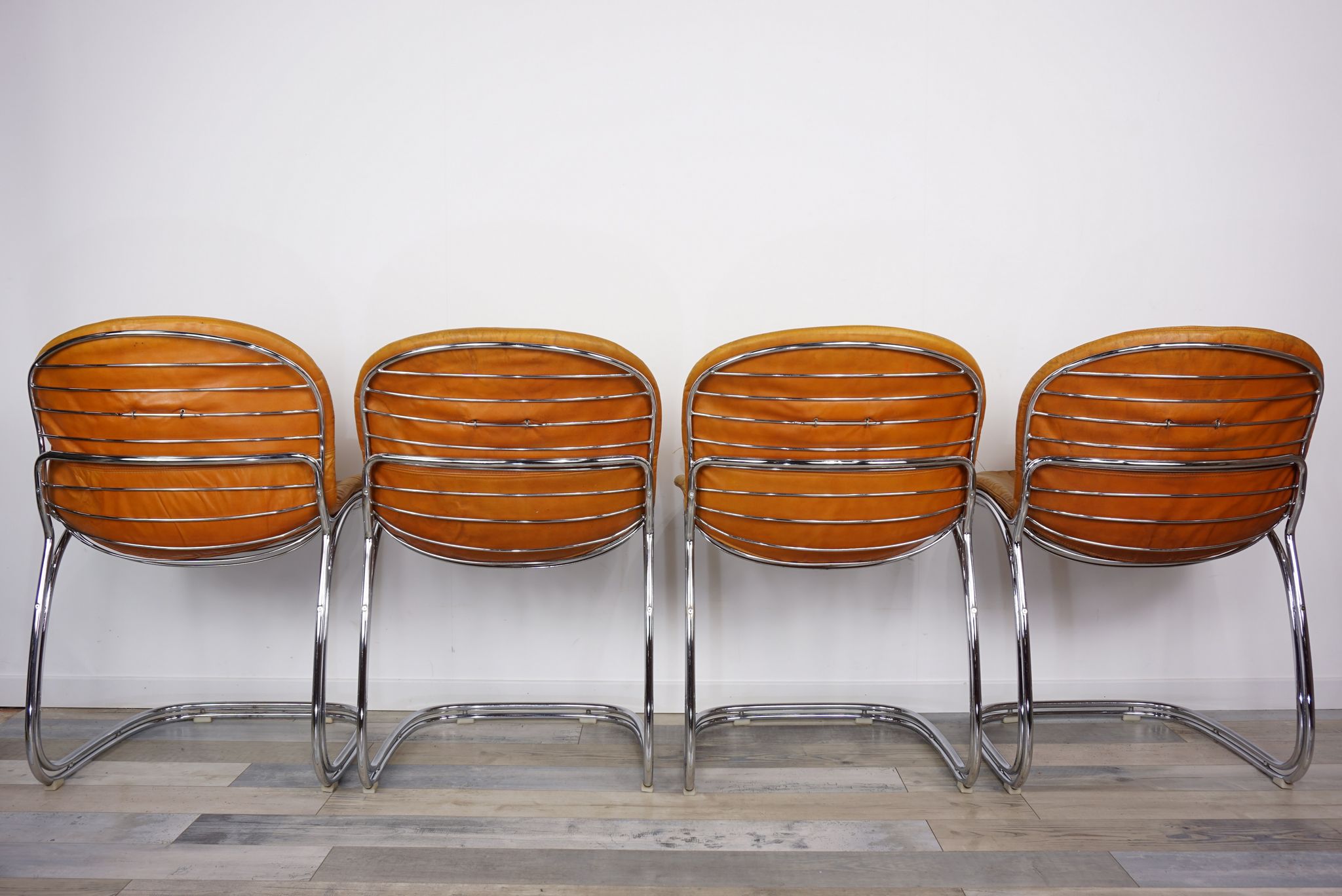 Set of 4 chairs Sabrina Italian design of the 1970s Gastone Rinaldi