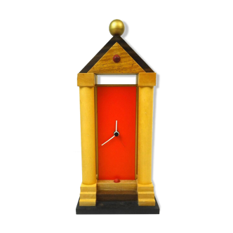 Rare Large Postmodern 80s desk clock by Pirondini Italy