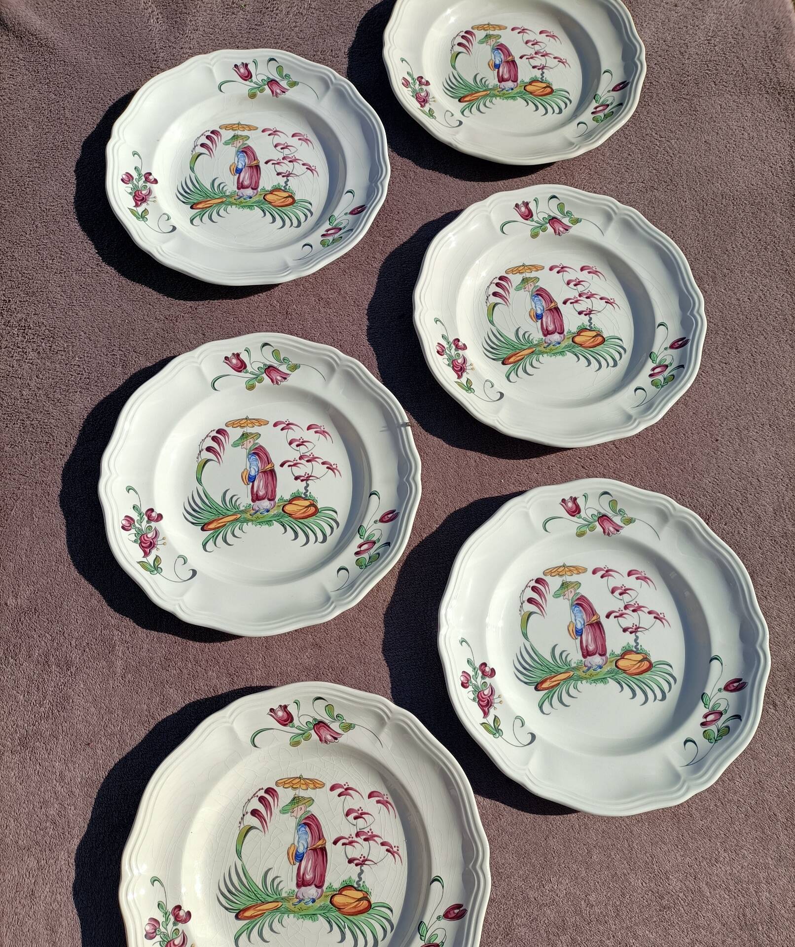 Set of plates x6 Longchamp
