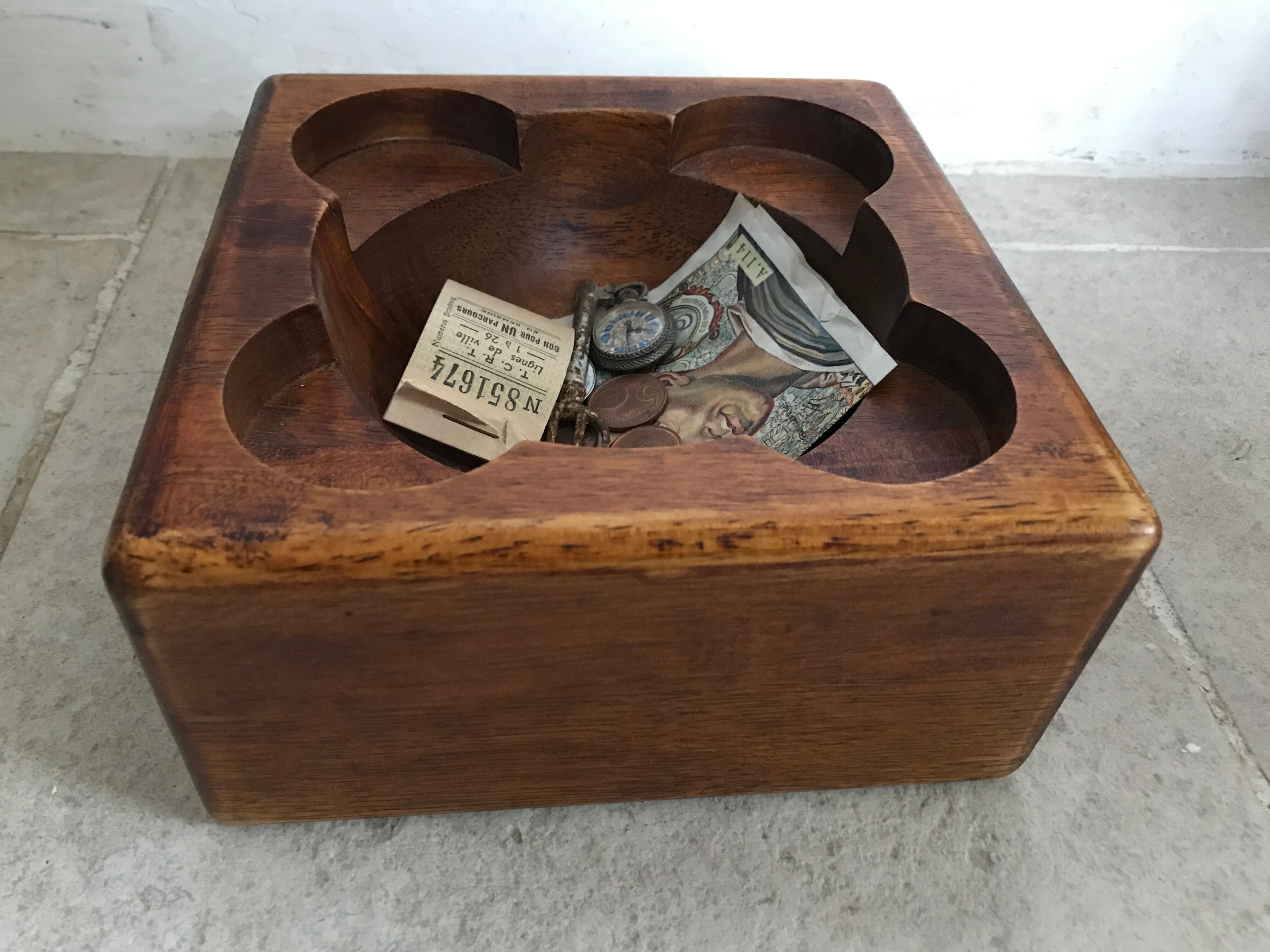 Empty teak pocket, 70s