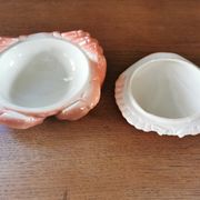 Vintage crab box in ceramic signed Caugant