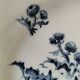 Trio of Gien soup plates – Chardon model in navy blue
