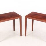 pair of rosewood coffee tables by Severin Hansen - Denmark 1960s
