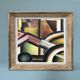Cubist painting 1950 signed S. Montegnie