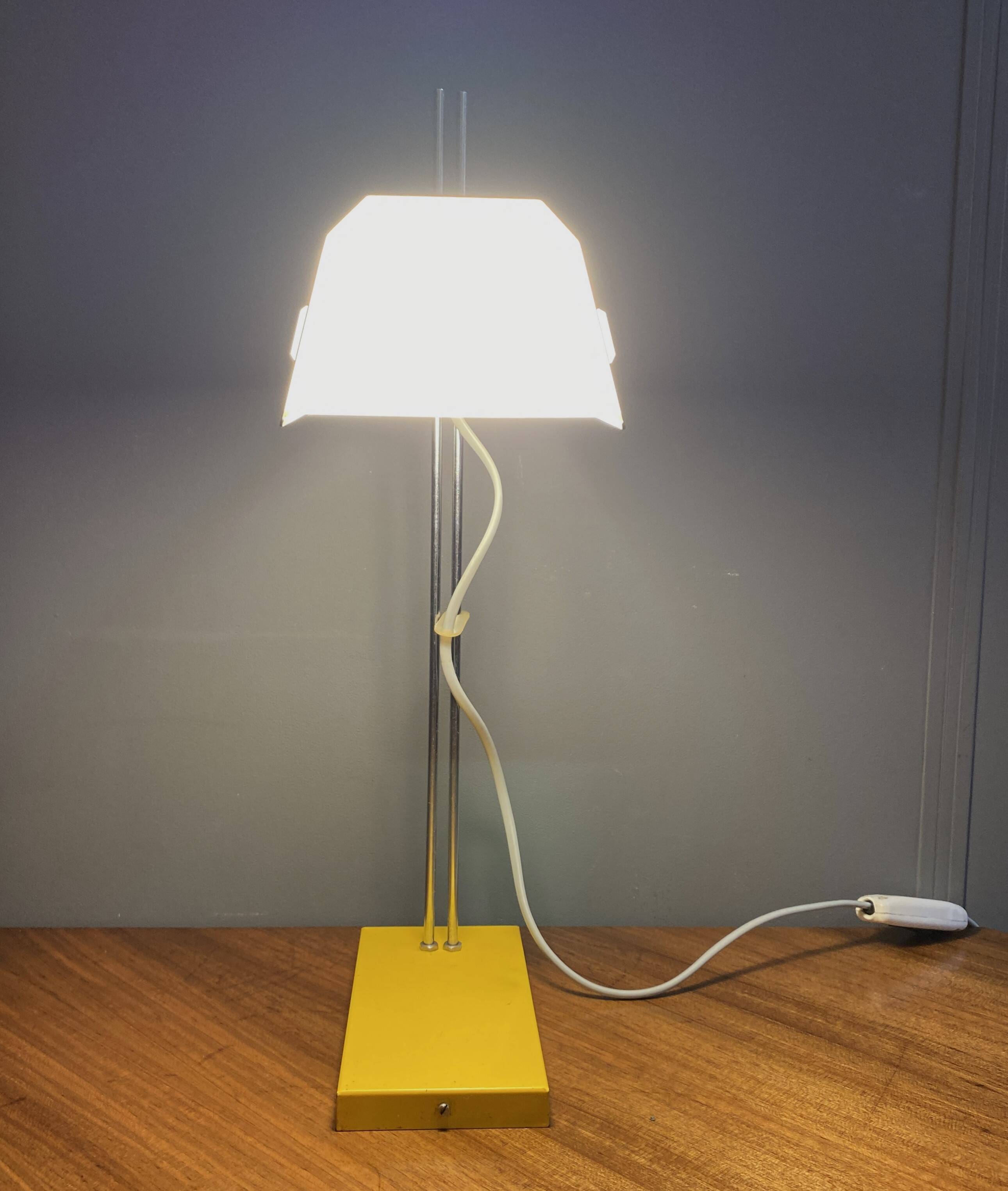 Yellow desk lamp by Josef Hurka for Lidokov model L192-1353
