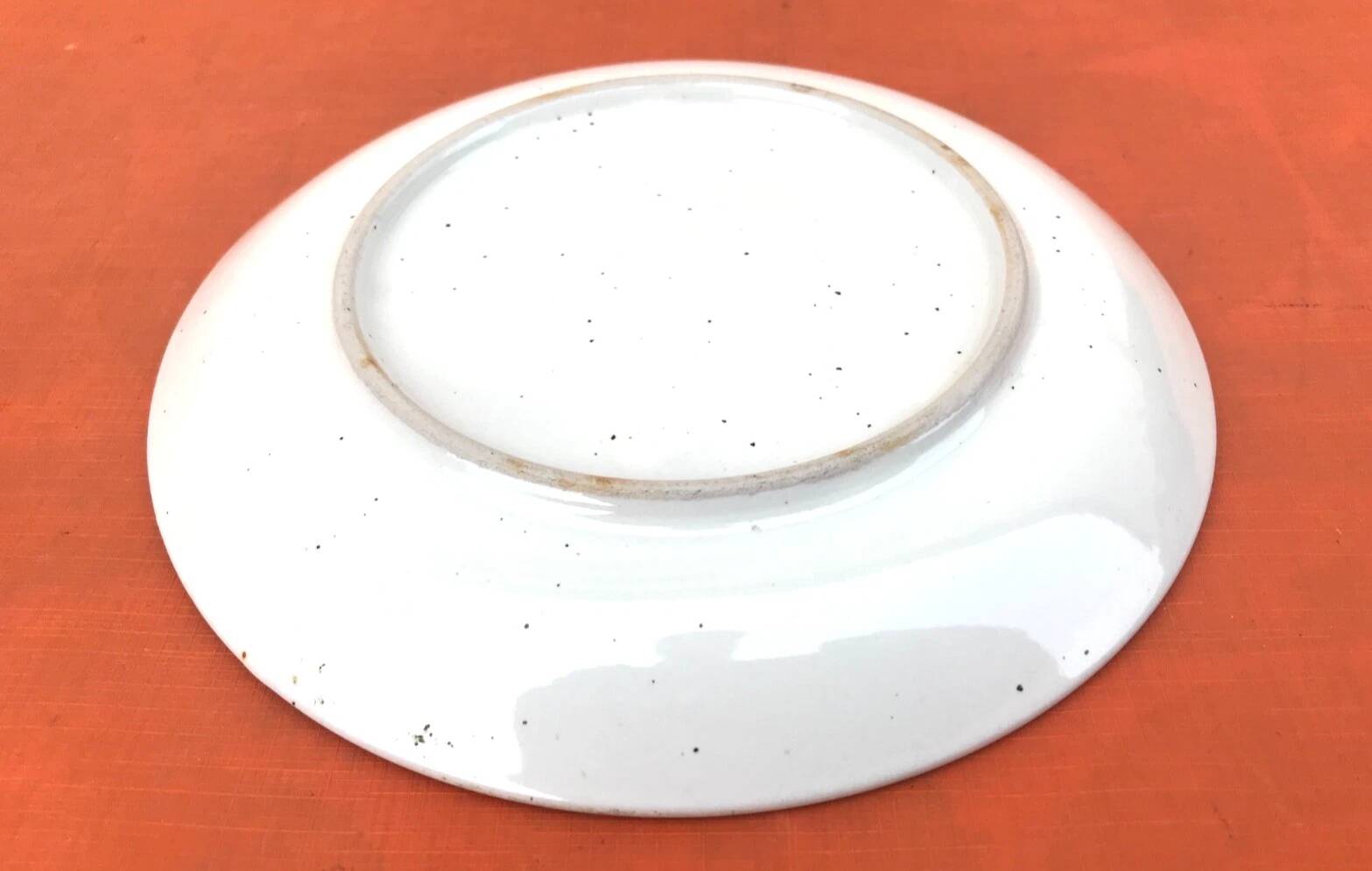 1970s glazed ceramic dessert plate