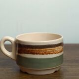 Set tasses à café Gien en grès avec soucoupes