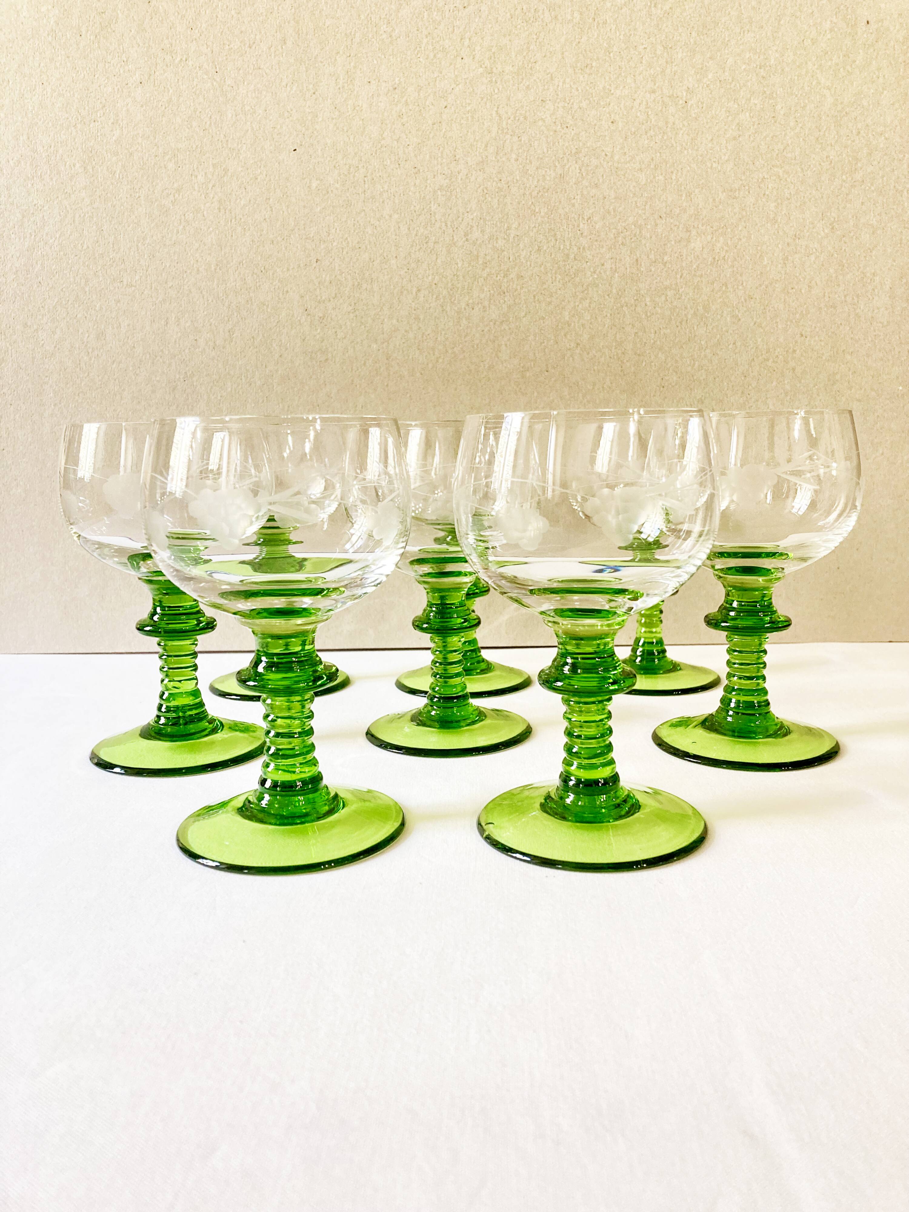 Roemer Alsace white wine glasses in crystal