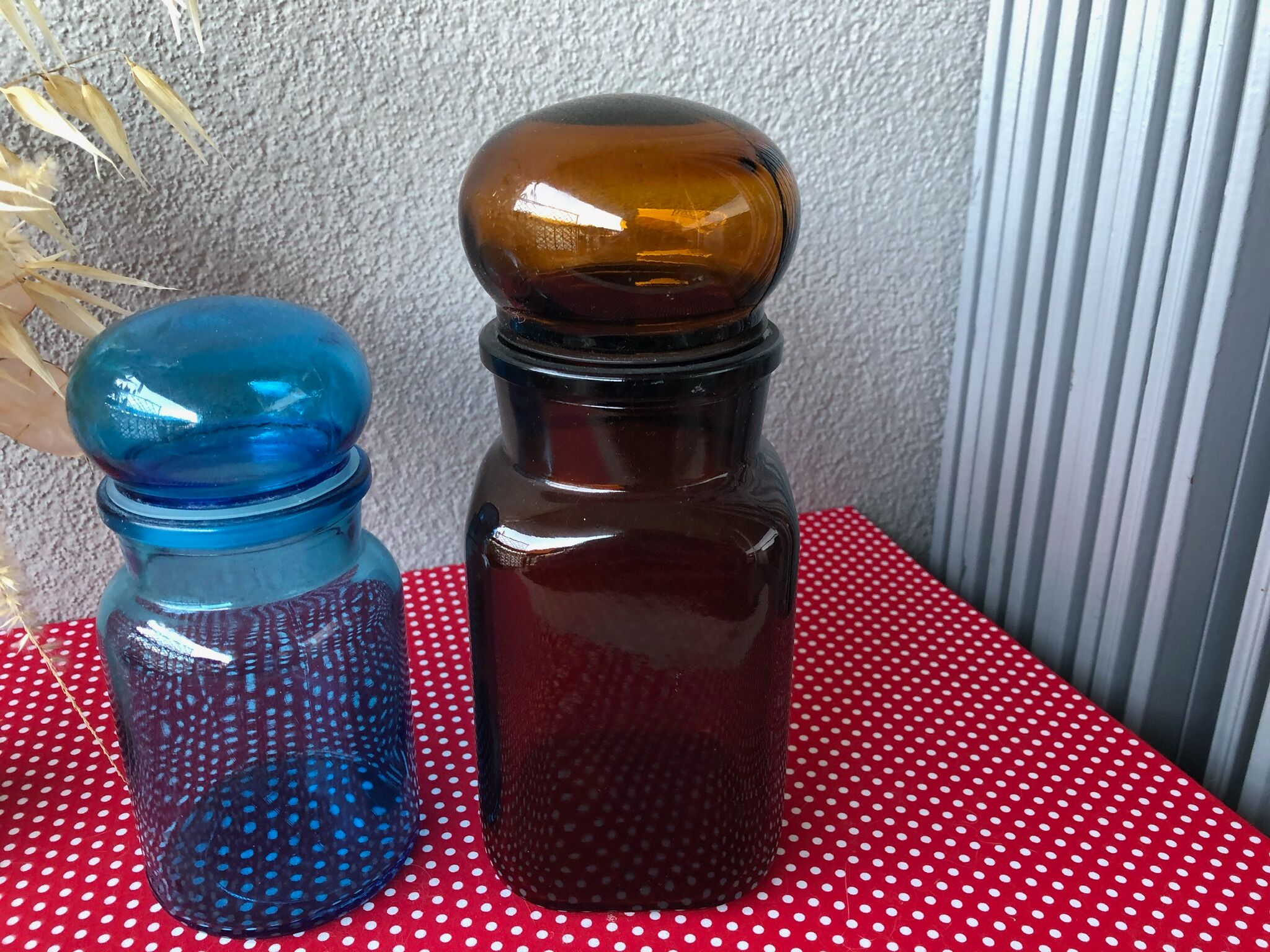 Vintage apothecary pots