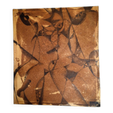 Peinture contemporaine Africaine André Sanou . Alchimie personnelle de secret de mélanges de Terres et de racines héritées des anciens. . peinture signée et dédicacé