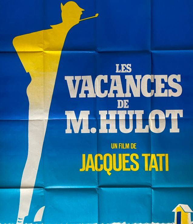 Movie poster "Les Vacances de Monsieur Hulot" Jacques Tati 120x160cm 70's
