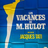 Movie poster "Les Vacances de Monsieur Hulot" Jacques Tati 120x160cm 70's