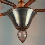 Venetian chandelier in amethyst Murano glass, circa 1920