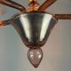 Venetian chandelier in amethyst Murano glass, circa 1920