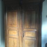 Norman wardrobe in solid oak pegged