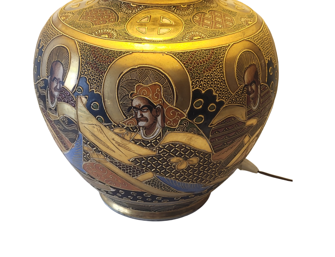 Handmade Asian style lamp in ceramic