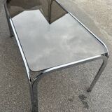 Space age coffee table in smoked glass