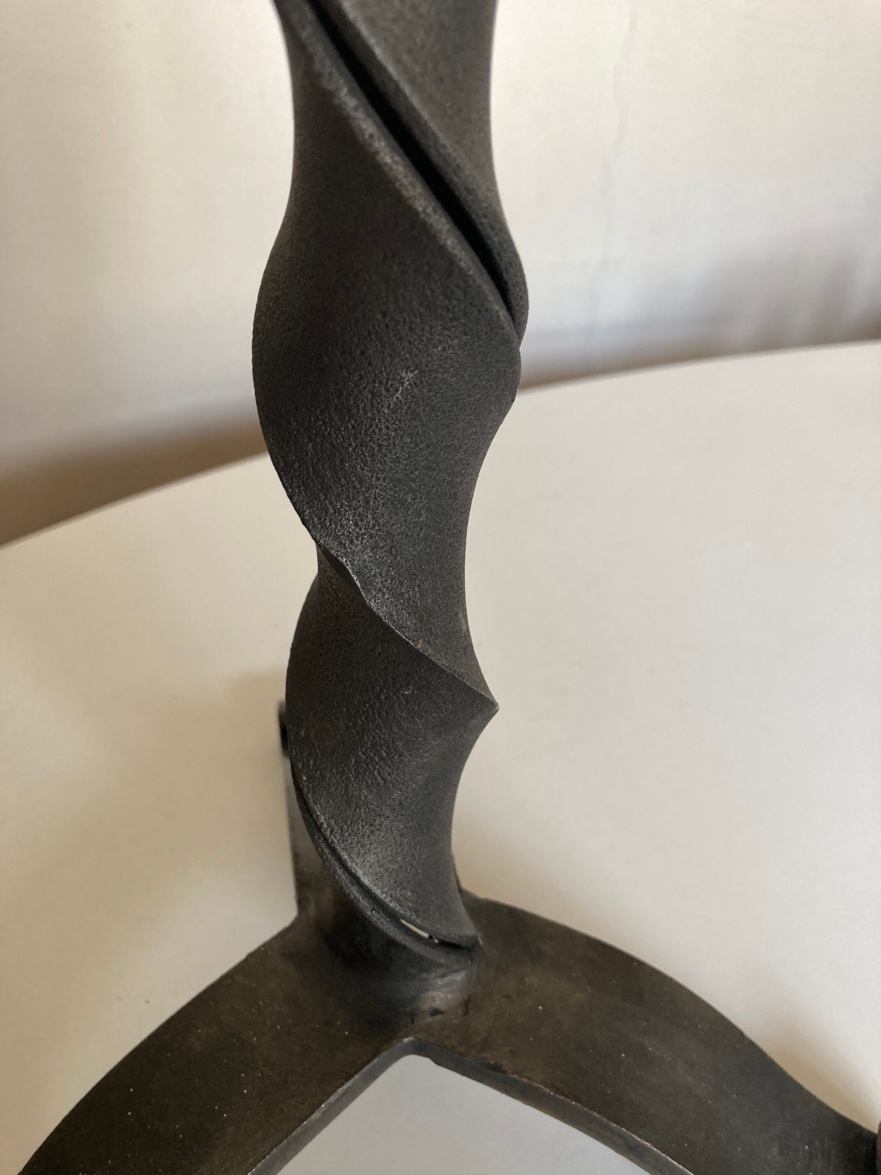 Brutalist beaten iron lamp 1970